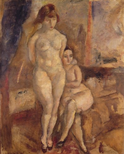 Los dos modelos, c.1928 de Jules Pascin